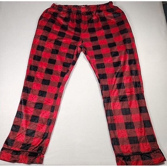 Ashford & Brooks Womens Fleece Long Sleeve Plaid Nightwear Pjs Pajama Set 2XL - Picture 7 of 11